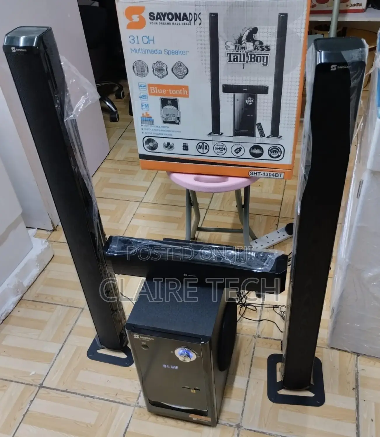 Sayona SHT 1304 Subwoofer, Tall Boy Speakers
