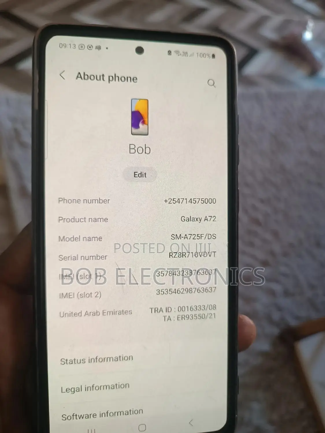 Samsung Galaxy A72 256 GB Black