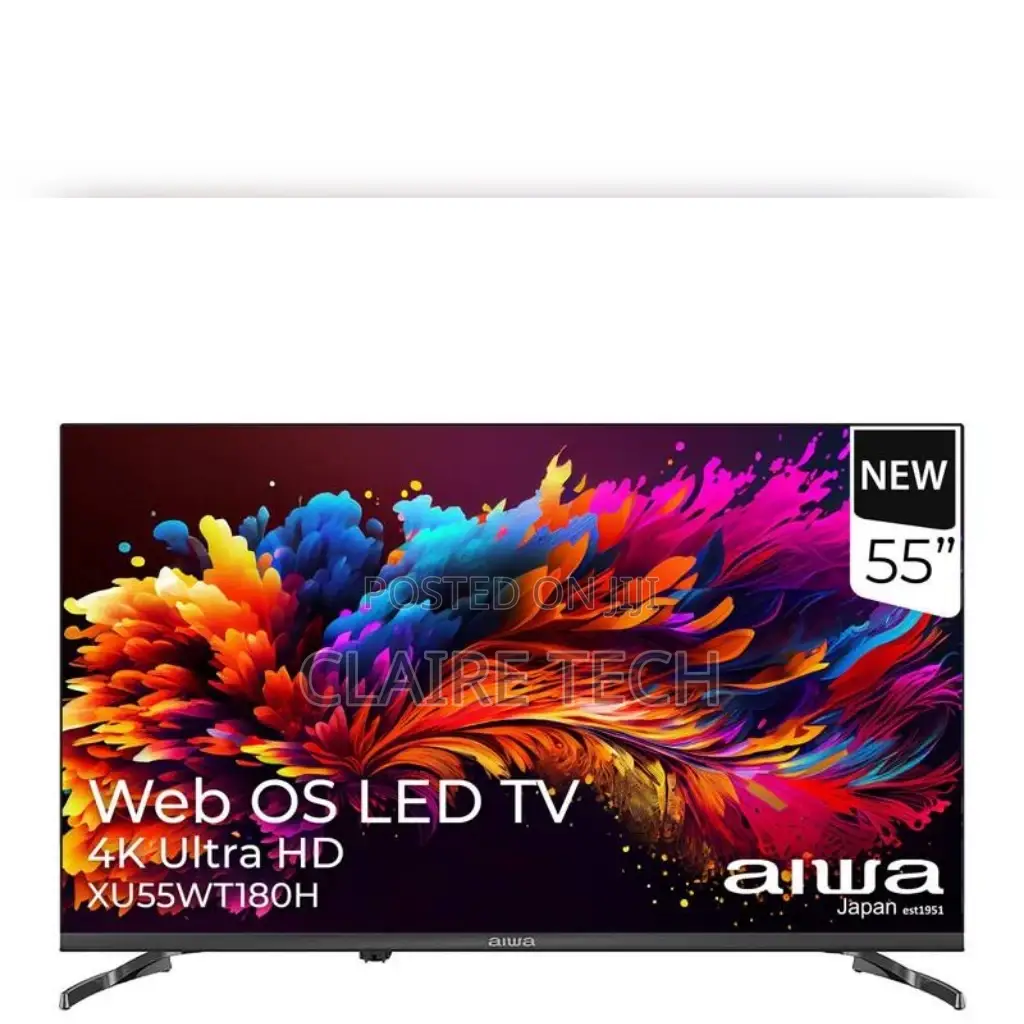 New AIWA 55 Inches Tv Smart Android Flameless Tv