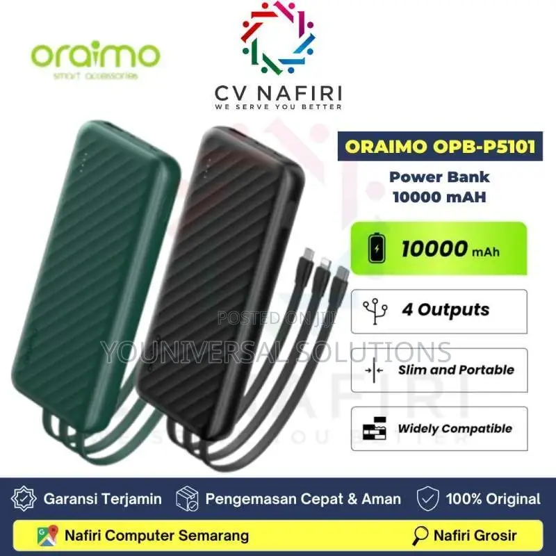 Power Bank With Inbuilt Charger/ Cable- Opb-P5101