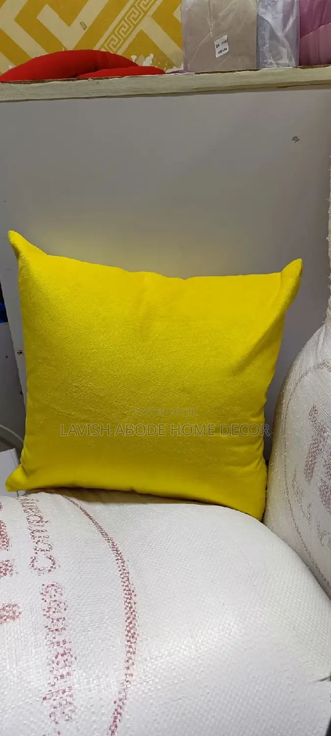 Yellow Throw Pillow Case Cover 45 by 45cm (18by18inch)