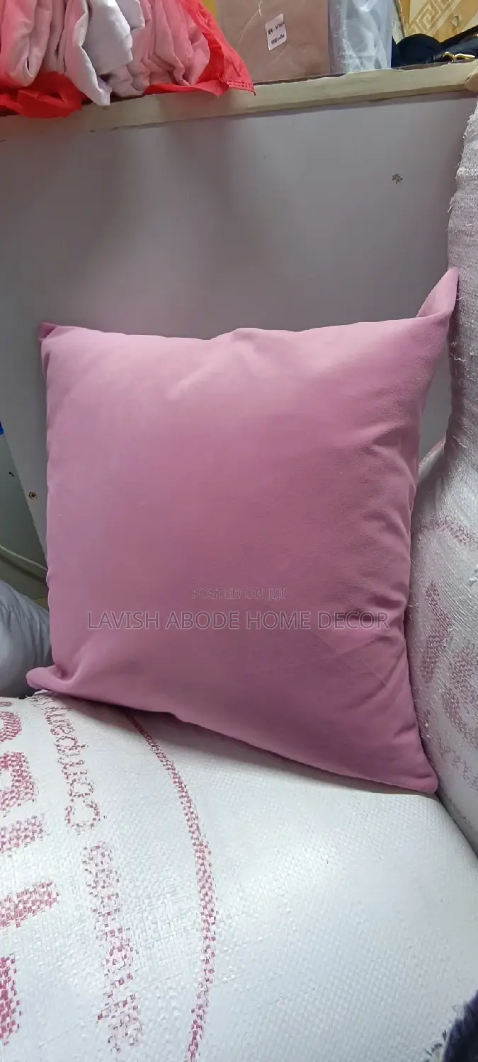 Plush Pink Throw Pillow Case Cover 45 by 45cm 18by18inch