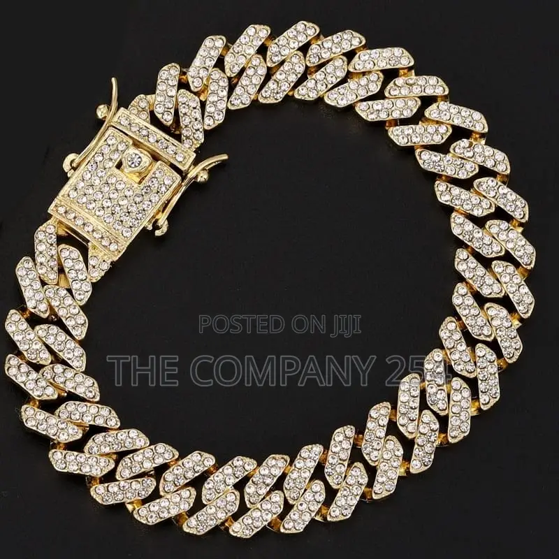 Hip Hop 13MM Rhinestones Prong Iced Out Cuban Bracelets