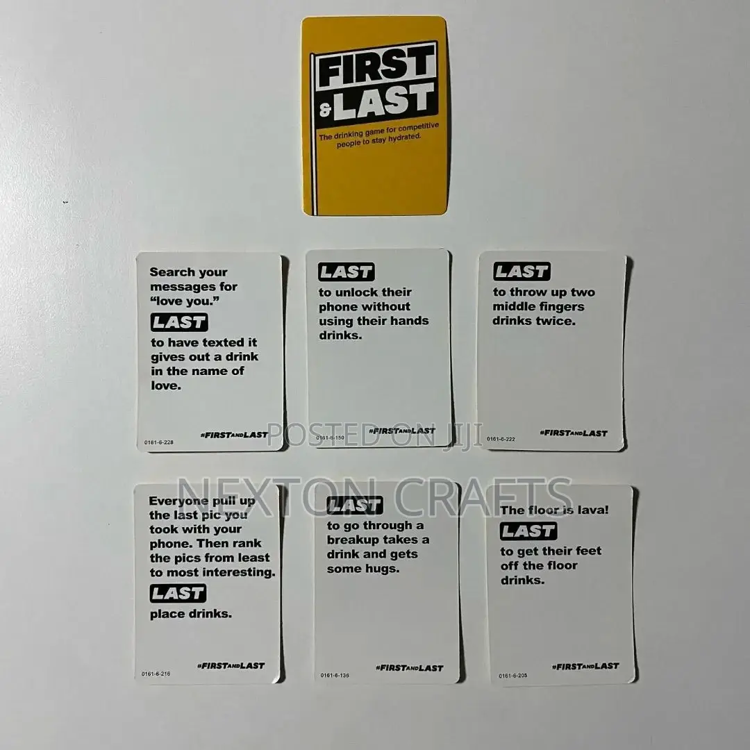 New First and Last Card Game