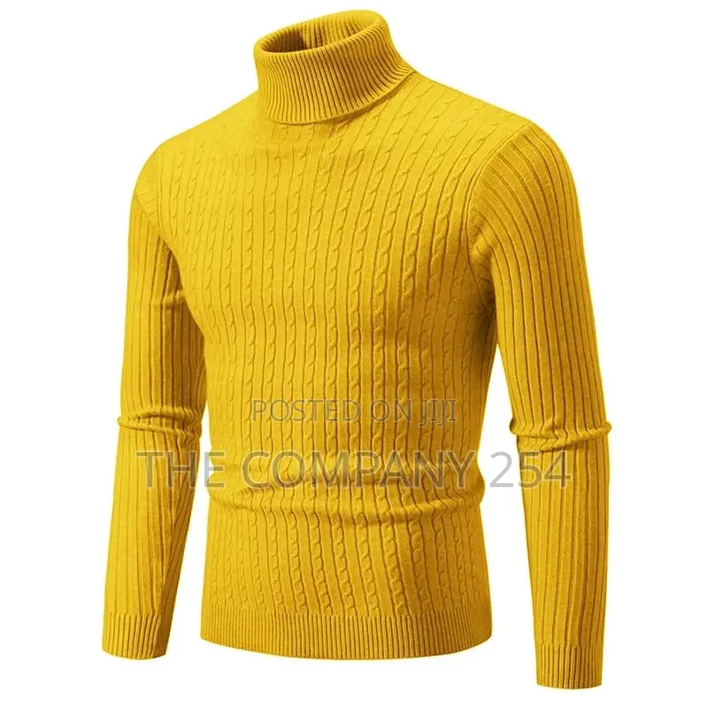 Winter Men's Turtleneck Sweater Casual Men's Knitted Sweater