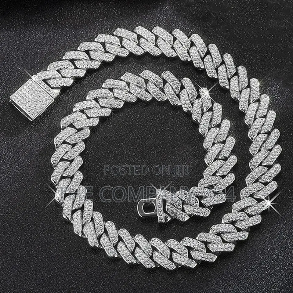 New 9MM Hip Hop Men Women Prong Cuban Link Chain Necklace
