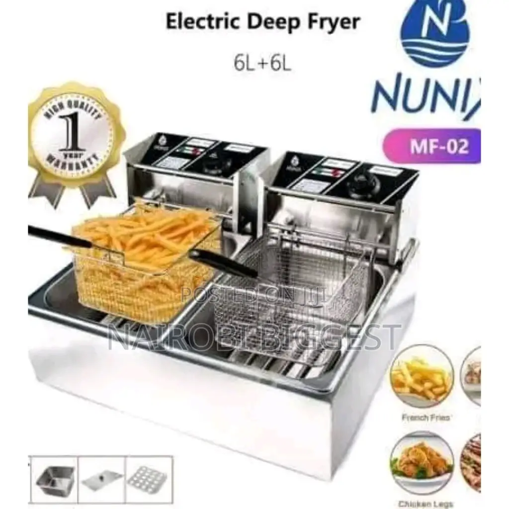 Nunix Brand New 6 L +6l Electric Double Deep Fryer