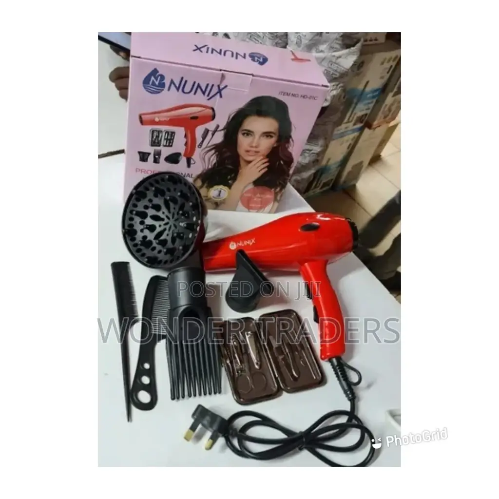 Nunix Saloon Blow Dryer With Accessories(2200 Watt