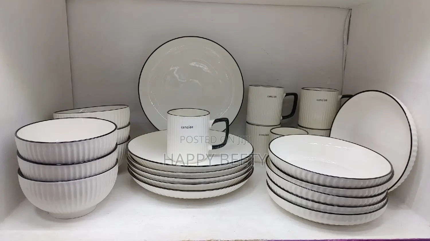 24 Pieces Concise Ceramic Dinner Set