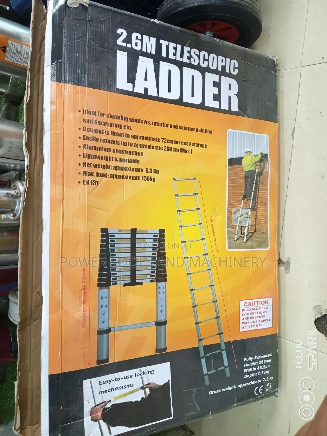 2.6m /8.5ft Telescopic Ladder
