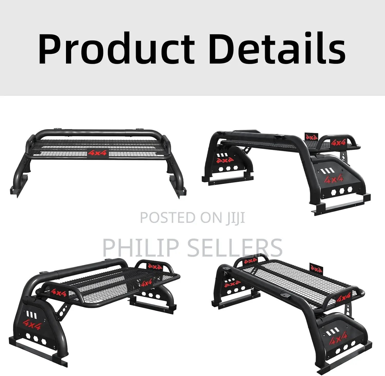 Bed Roll Bars for Universal Trucks, SYHVU Sport Rack Roll Ba