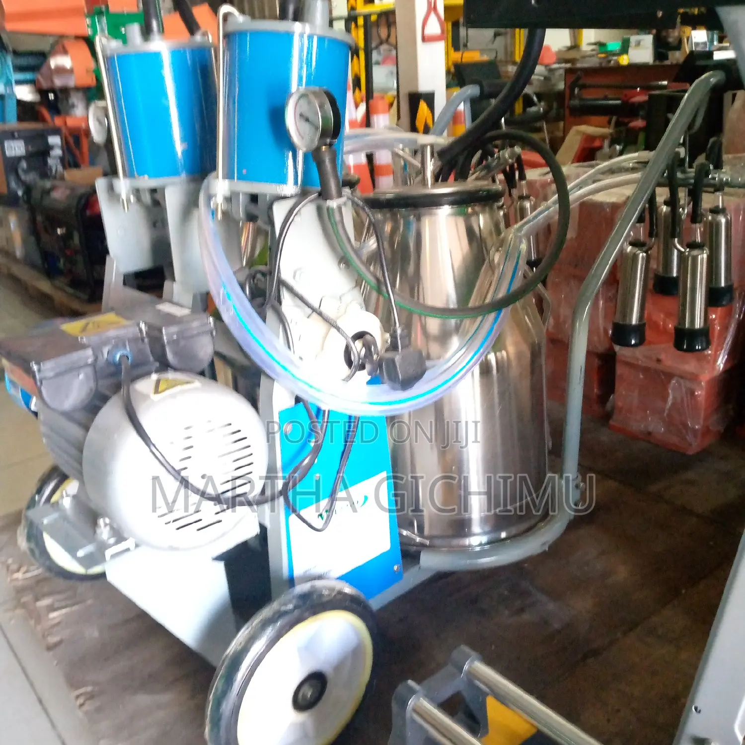 Stainless Double Buckets Milking Machine