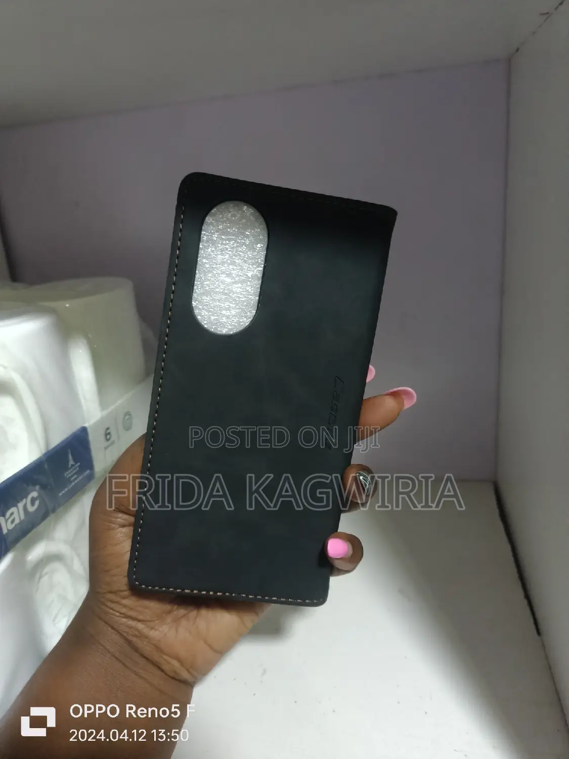 OPPO Reno 8T 5G Black Caseme Leather Flip Cover