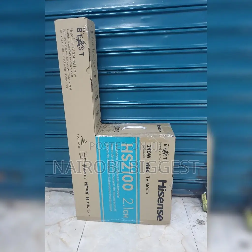 Amazing Hisense 2.1ch Soundbar With Wireless Subwoofer