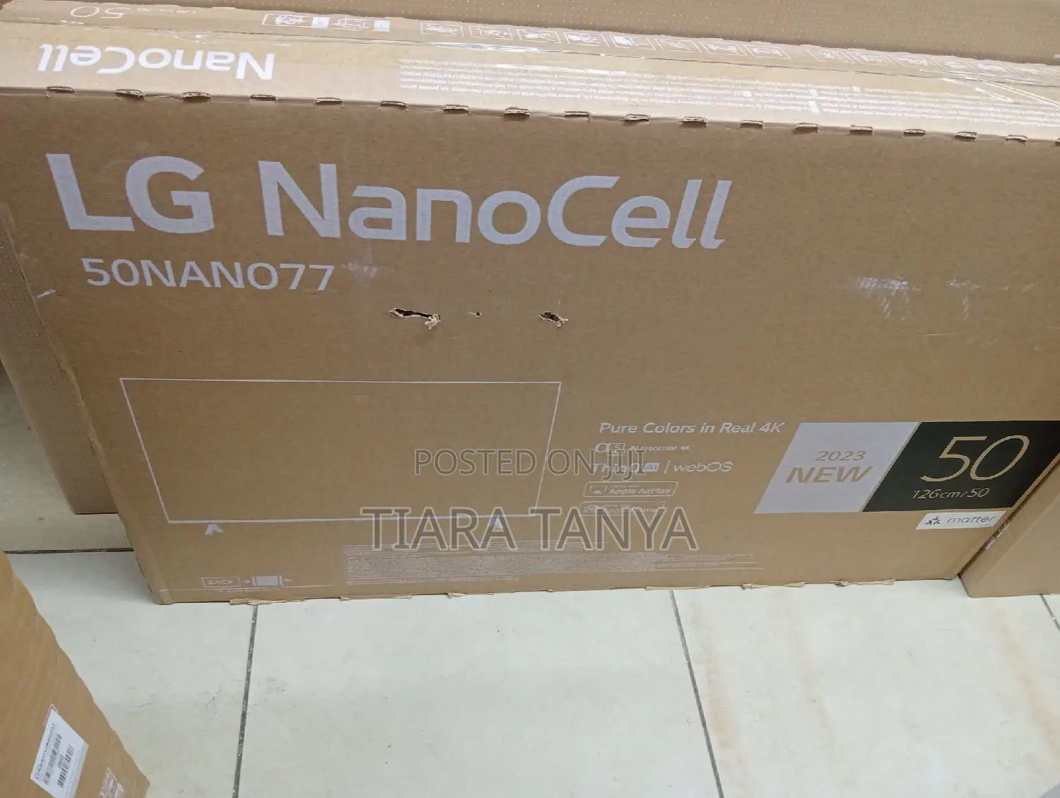LG 50 Inch Nanocell TV NANO77 Series Cinema Screen Design 