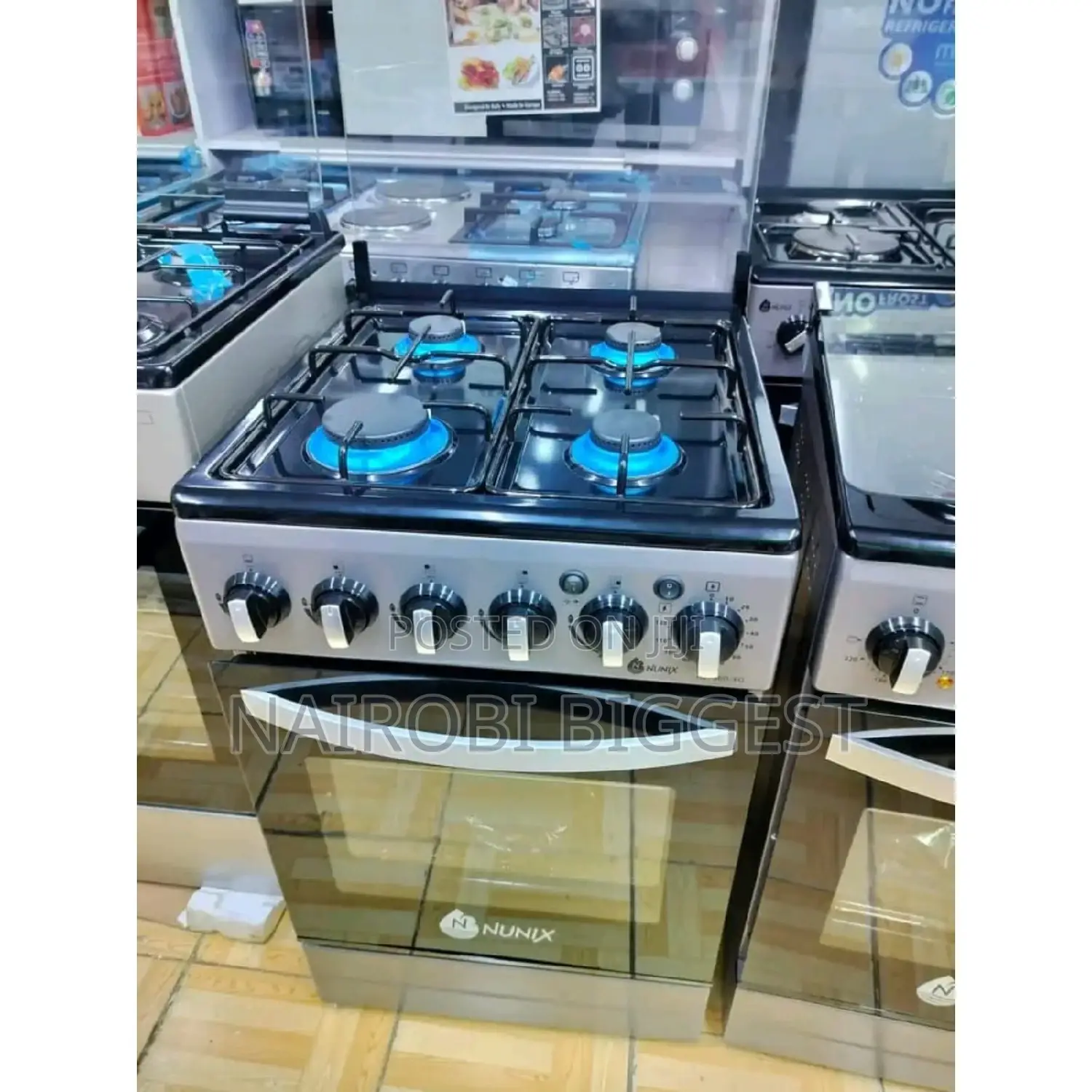 Nunix 60 *60 Standing 3g+1e  Cooker With Electric Oven