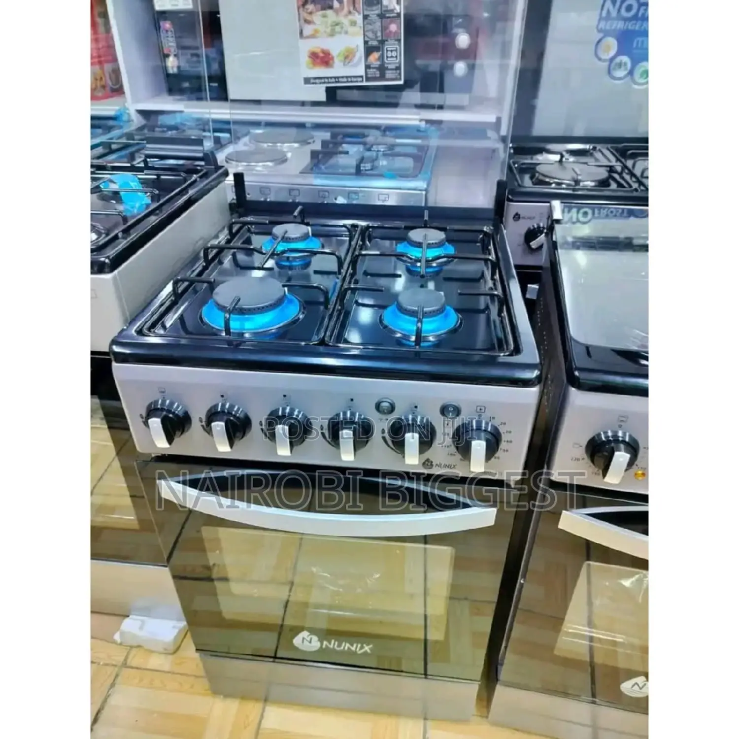 Amazing Nunix 50×55 Full Gas Standing Cooker With Electric Oven