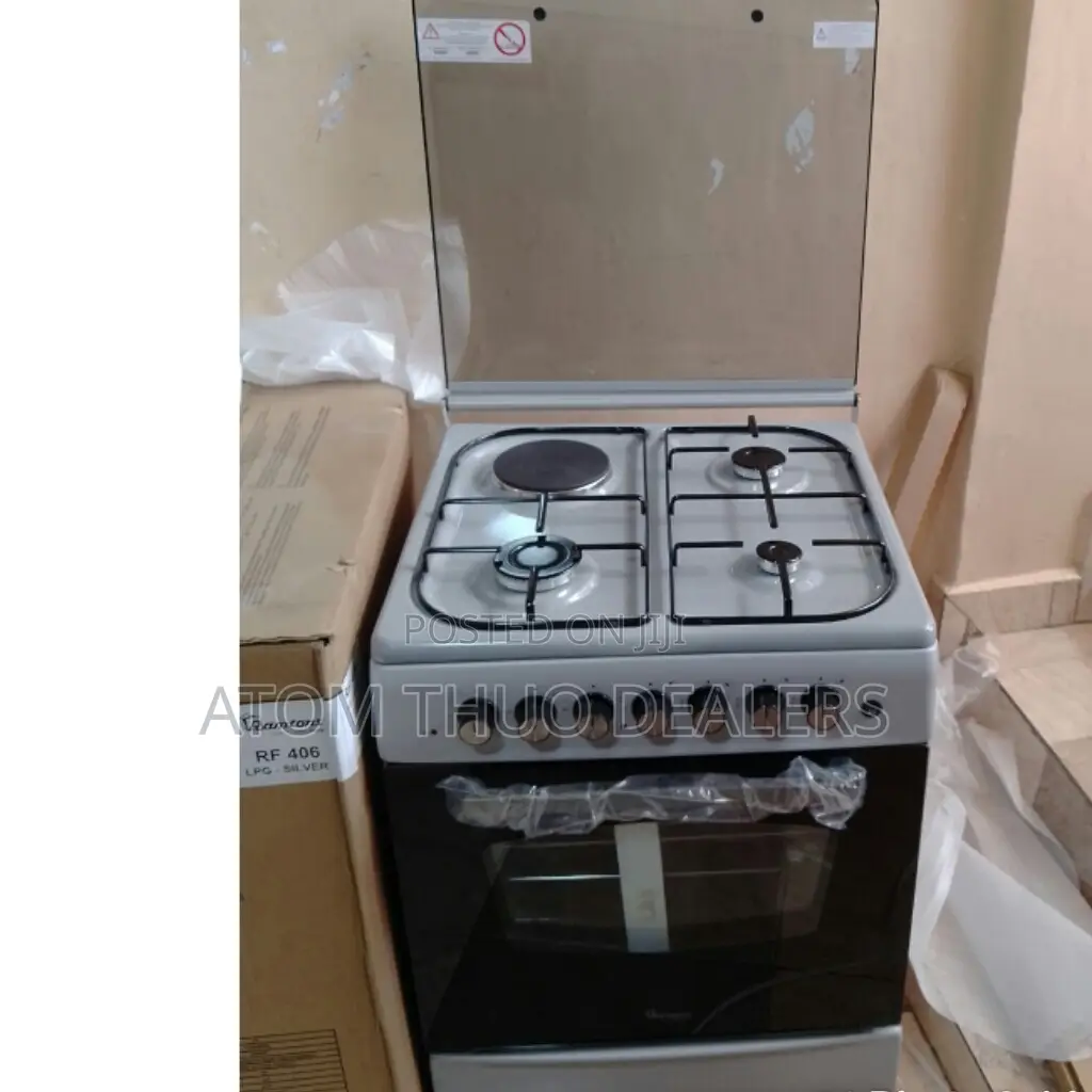 Silver Ramtons 60*60 3+1 Standing Cooker With Electric Oven