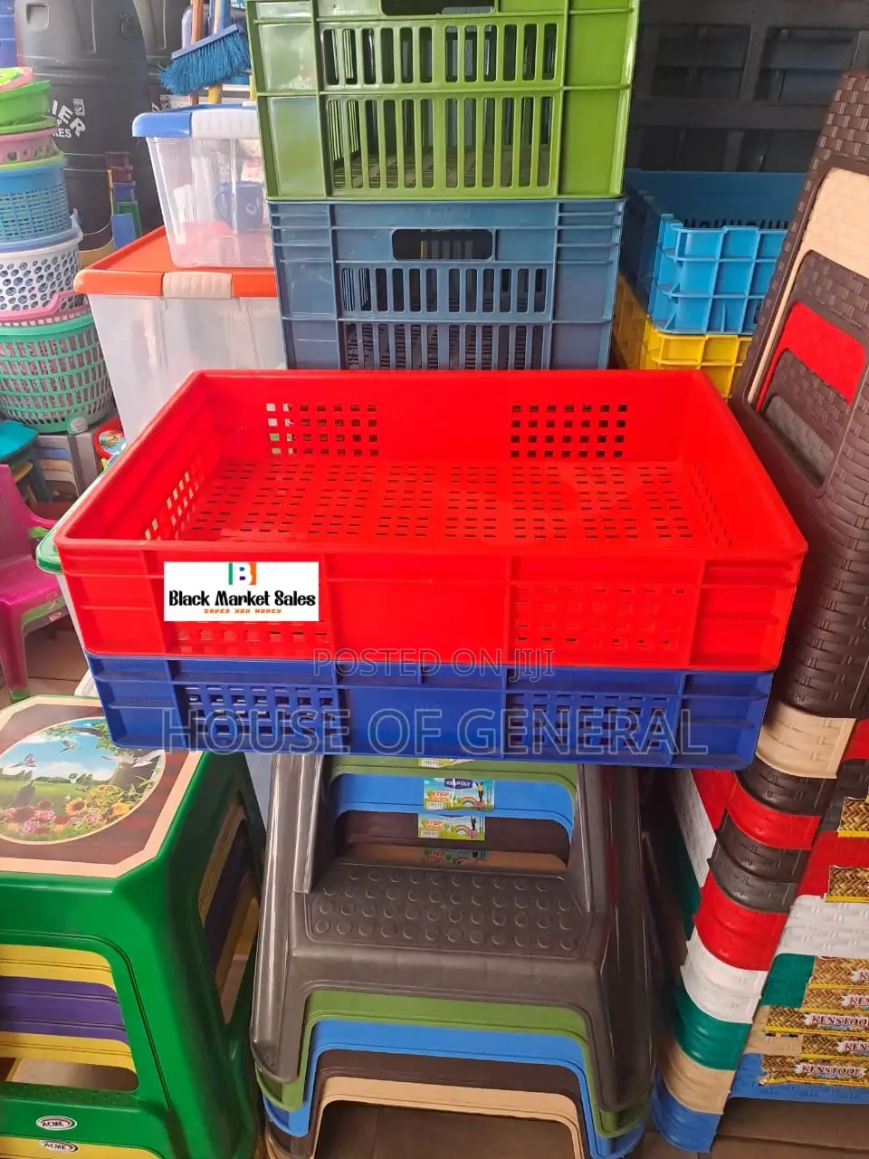Strong Plastic Half Crates