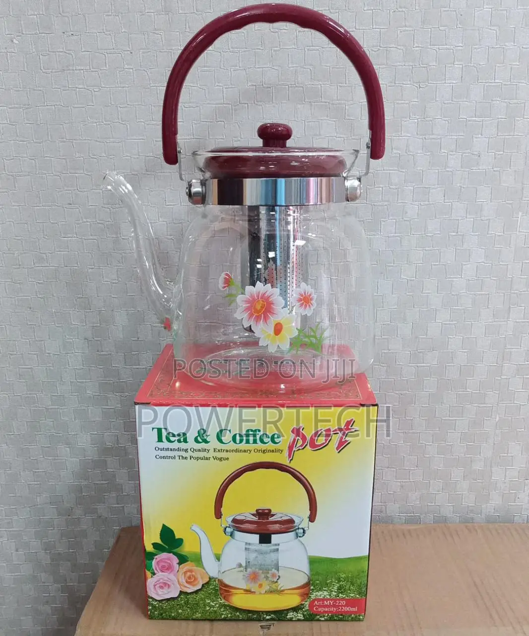 High Borosilicate Glass Tea/Coffee Pot .
