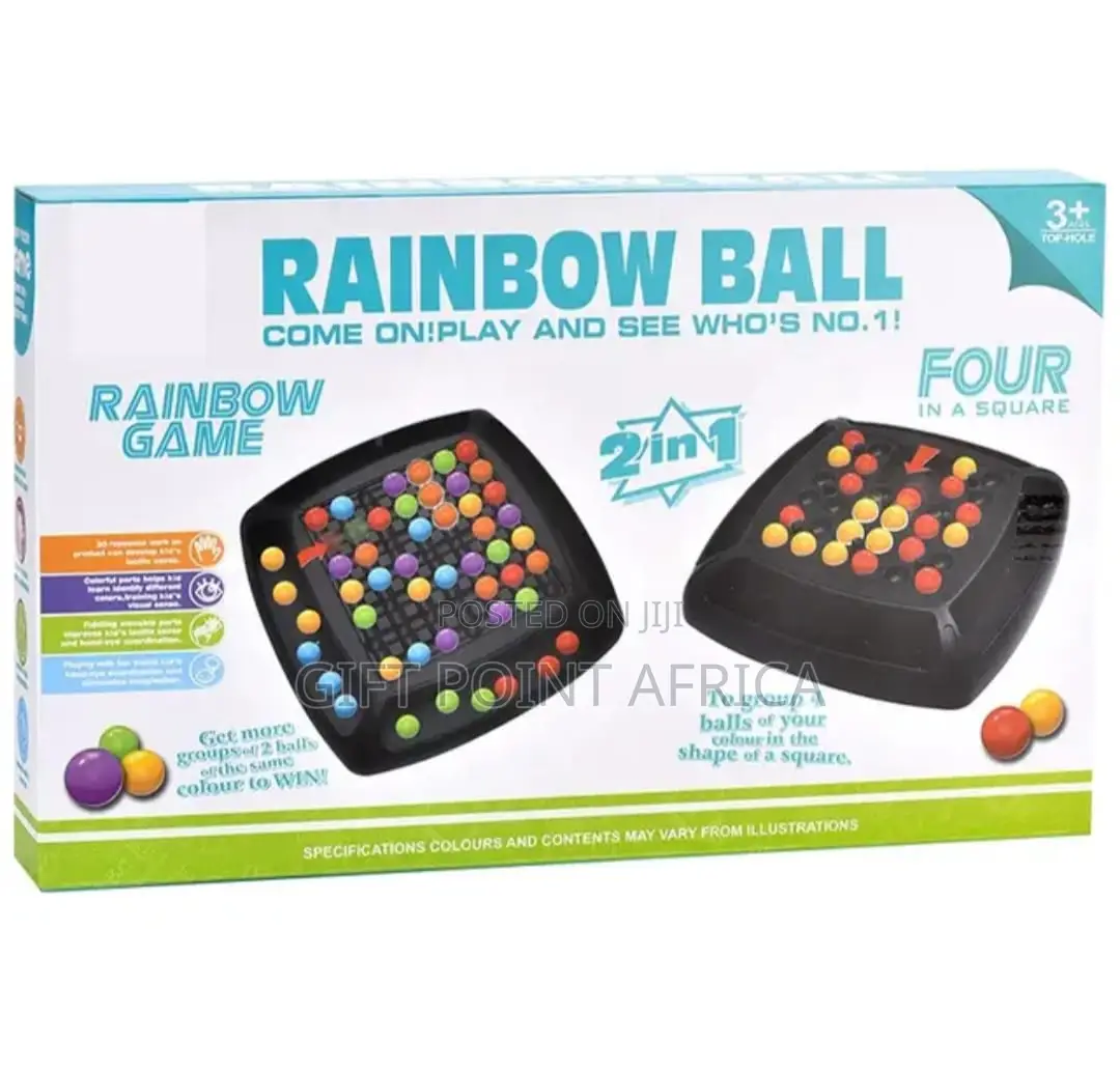 2 in 1 Kids Rainbow Balls Game