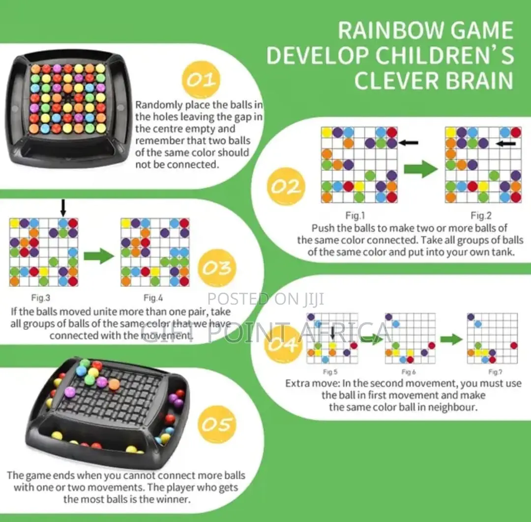 2 in 1 Kids Rainbow Balls Game