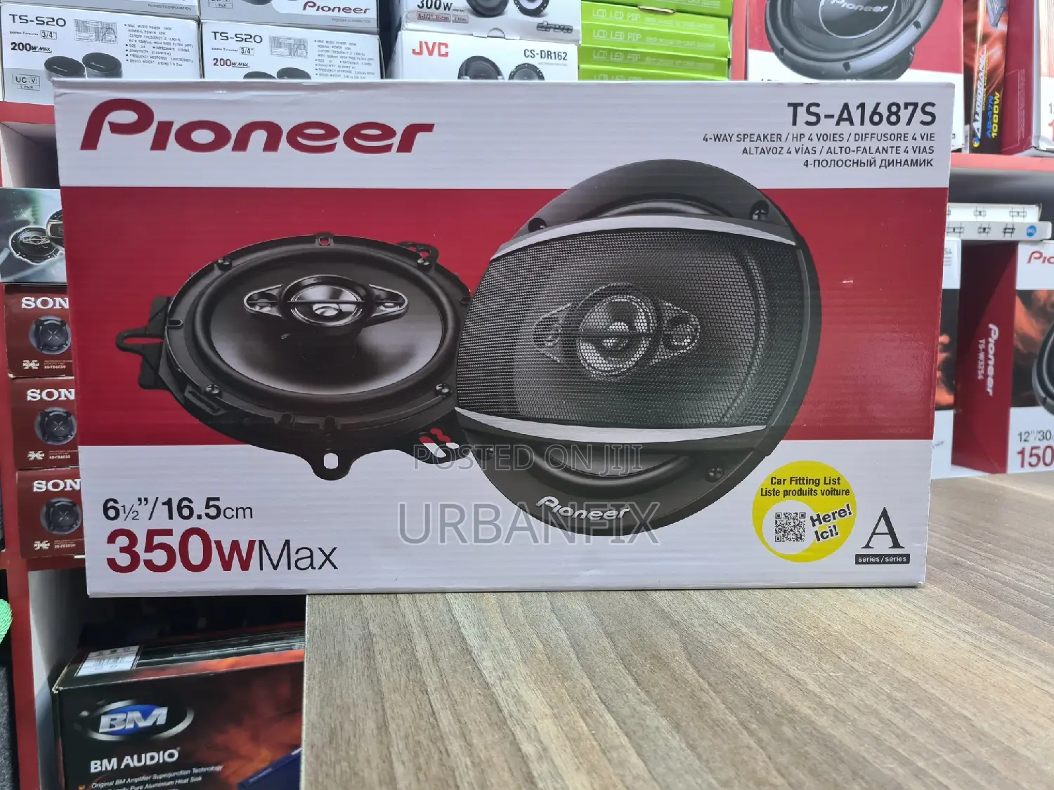 Pioneer 350 Watts TS-A1687S Midrange Speakers- A Pair