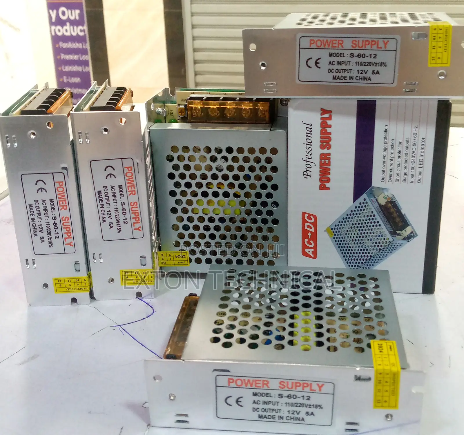 12v 5a Mini Open Power Supply With Circuit Protection