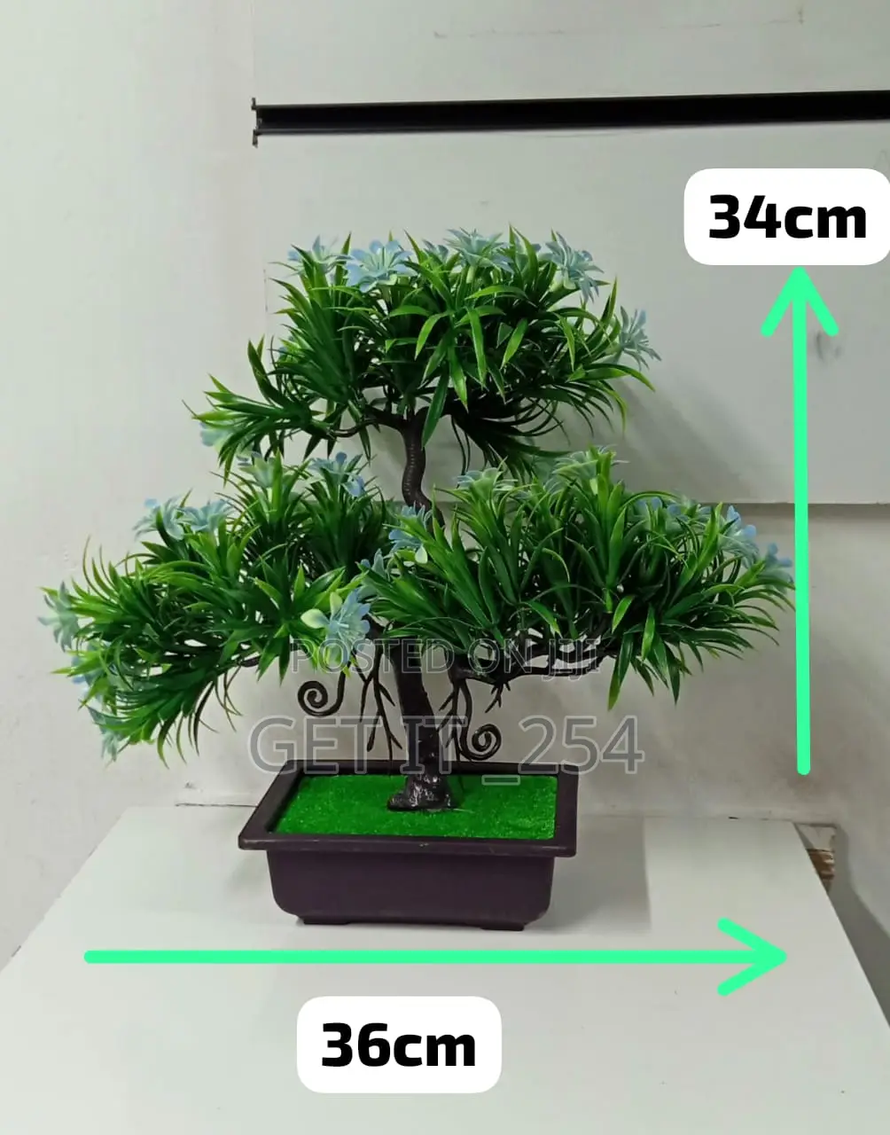 *Artificial Bonsai Tree, Faux Potted Plant 1pc Artificial