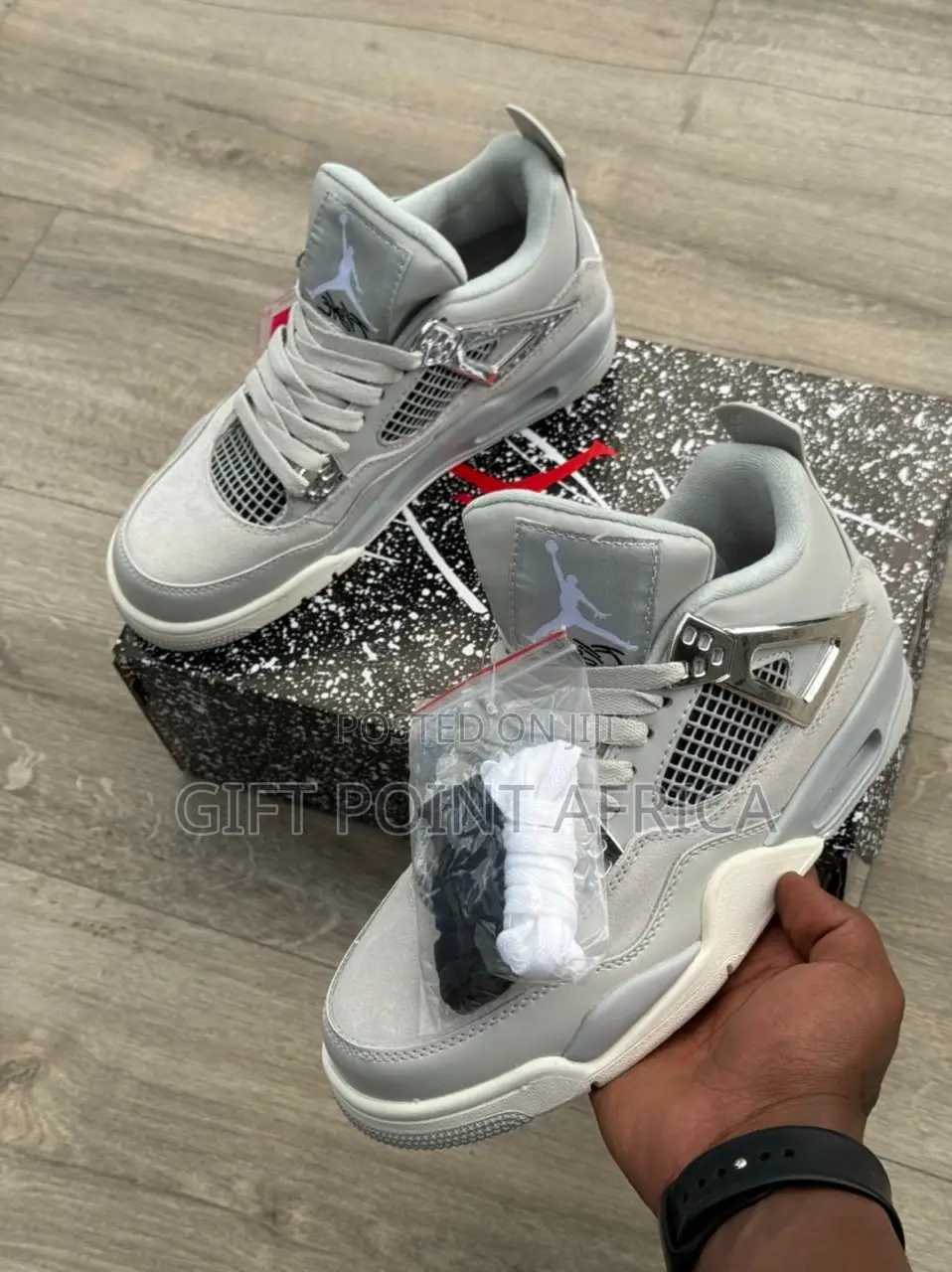 Air Jordan 4 Gray Unisex Sneakers