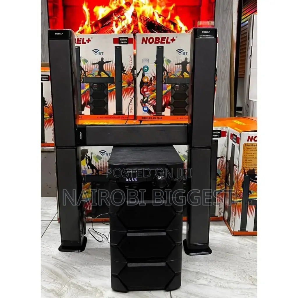 New *Nobel NB-2040 Subwoofer 55000W 5.1ch Tallboys