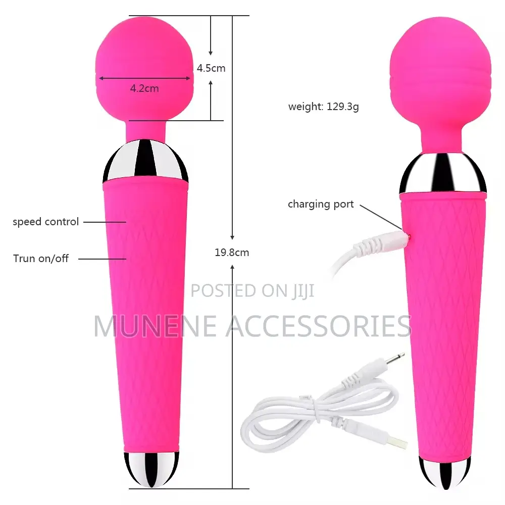 10mode Vibrator Wand Adult Sex Toys G Spot Clit Dildo - Pink