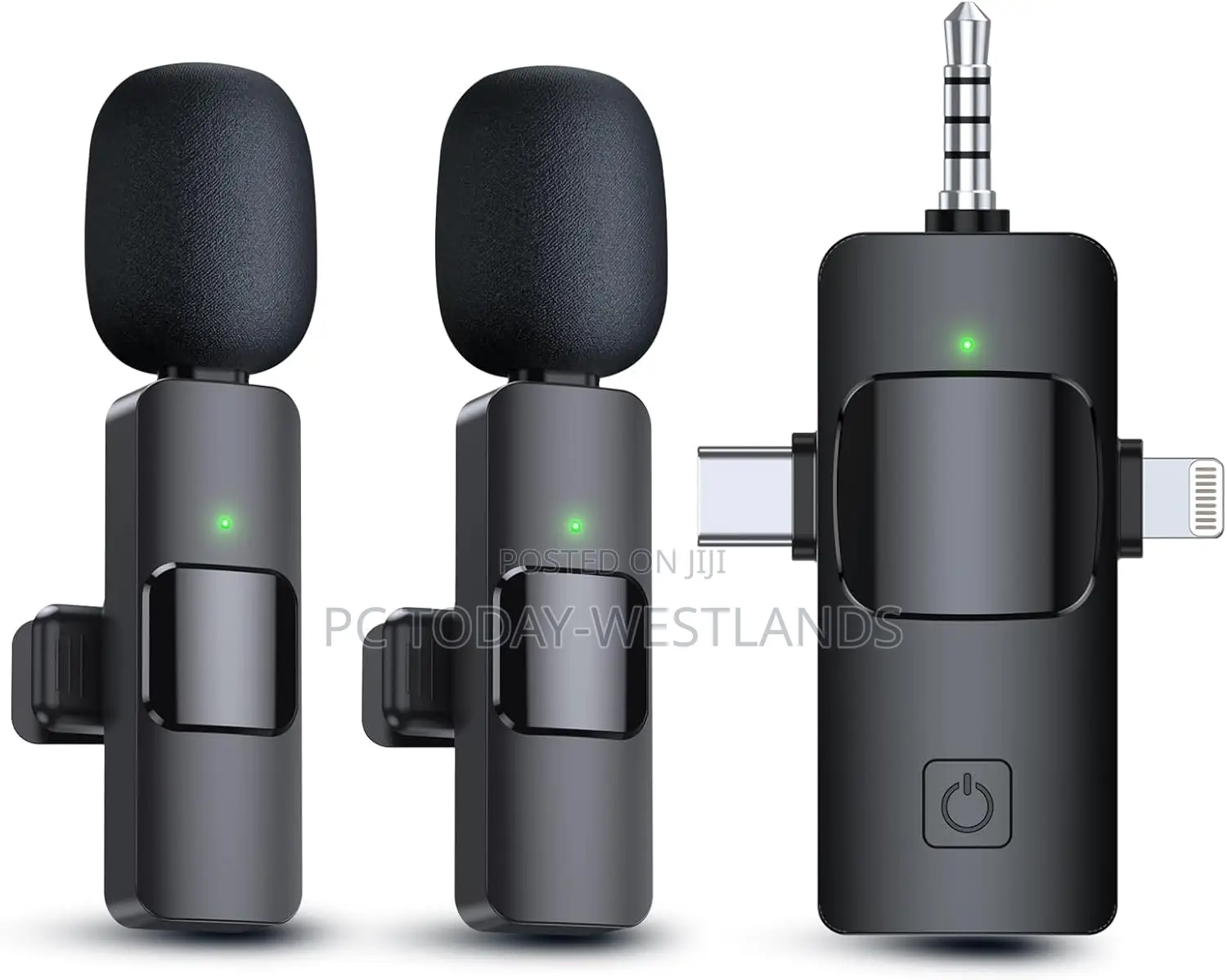 PQRQP 3 in 1 Wireless Lavalier Microphones for iPhone, iPad,