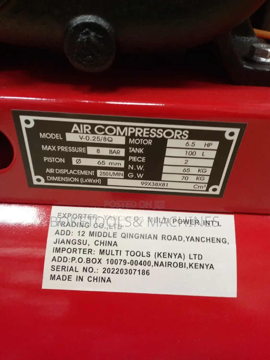 Lenhard 100L Double Piston Petrol Air Compressor