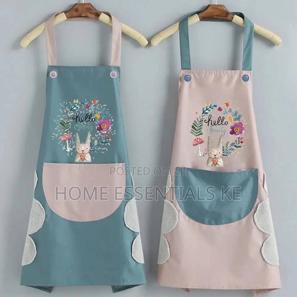 *Oil-Proof Waterproof Apron Cute Cartoon Apron
