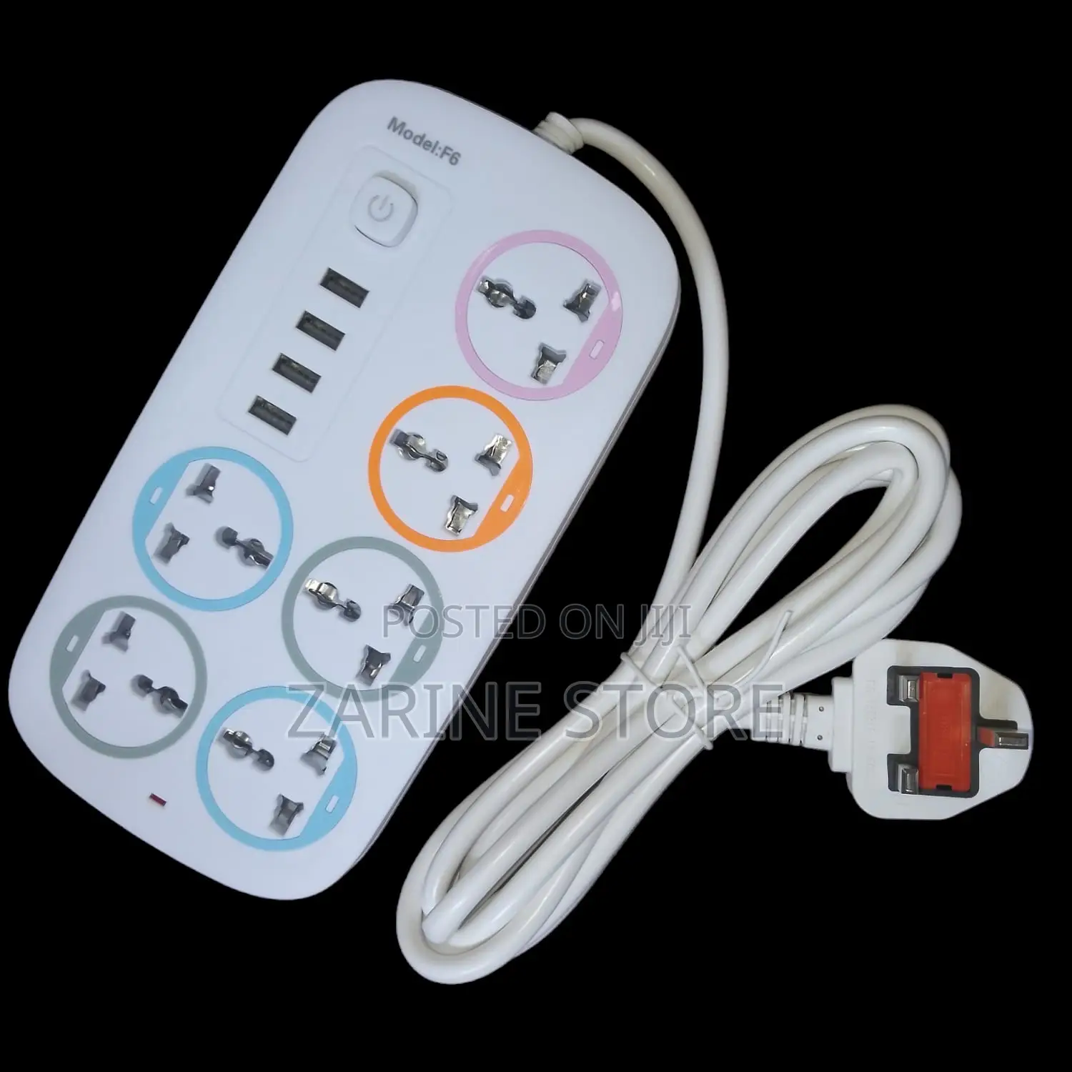 Power Extension 3metres With 4 USB Port