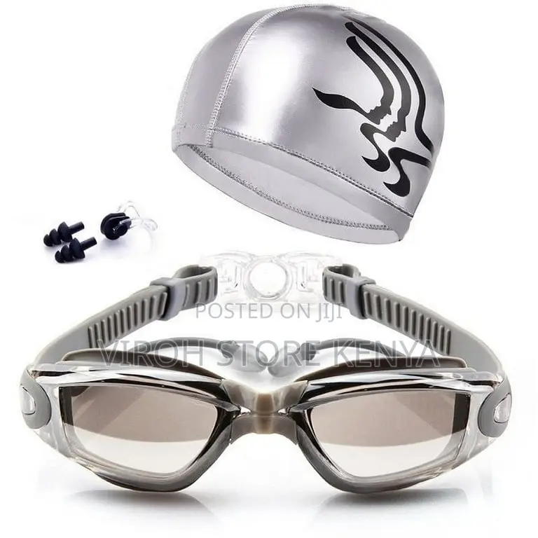 Swimming Cap and Swimming Goggles With Earbuds - Waterproof