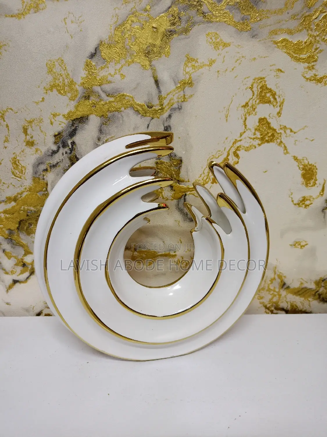 Ceramic Ocean Wave Decor Piece