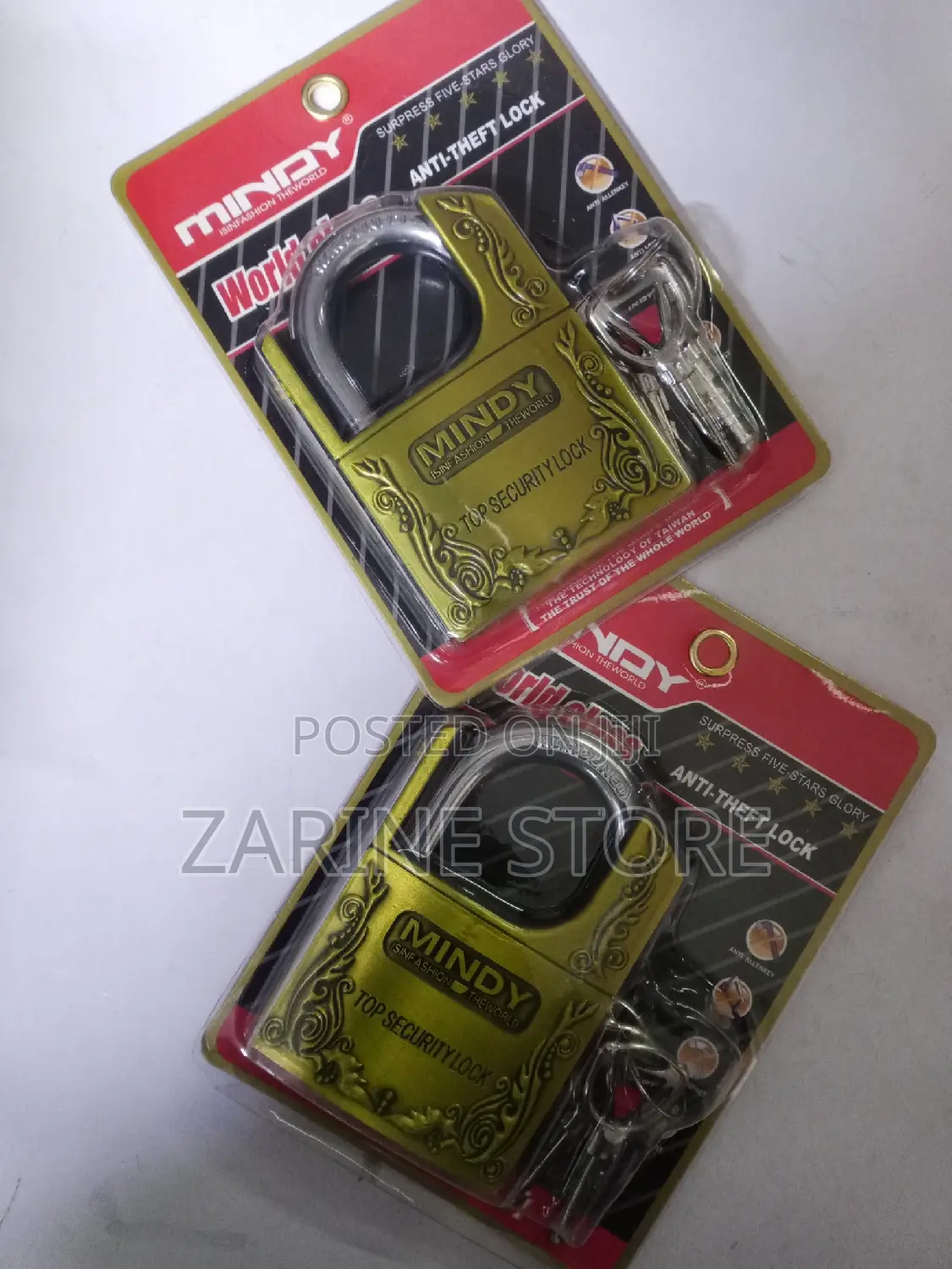 3keys MIINDY Padlock Water Resistant 70mm