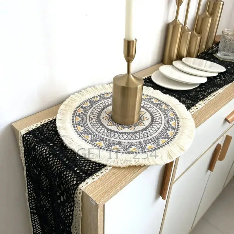 * Bohemian Round Datura Placemats