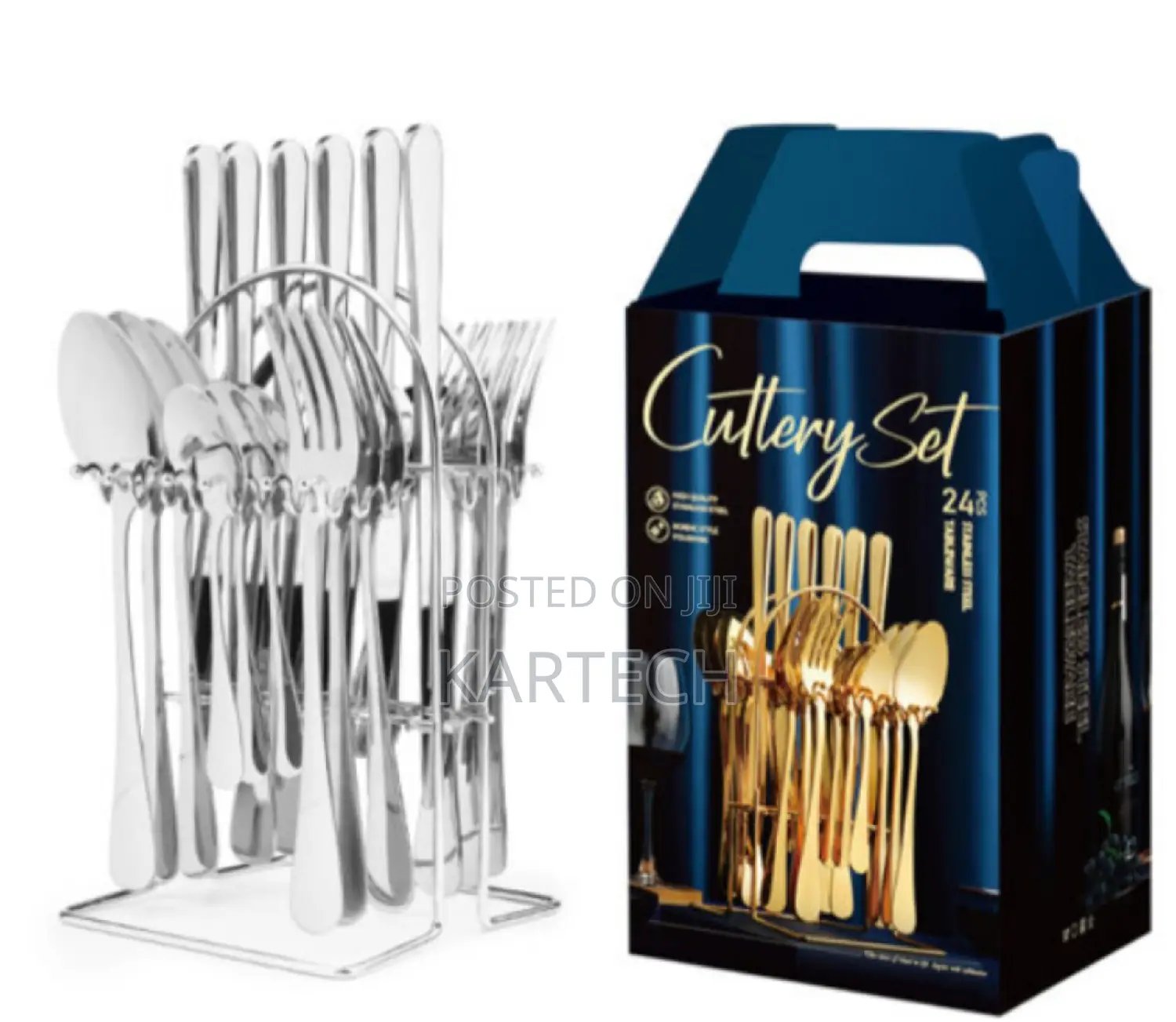 24pcs Stainless Cultlery Set- Silver