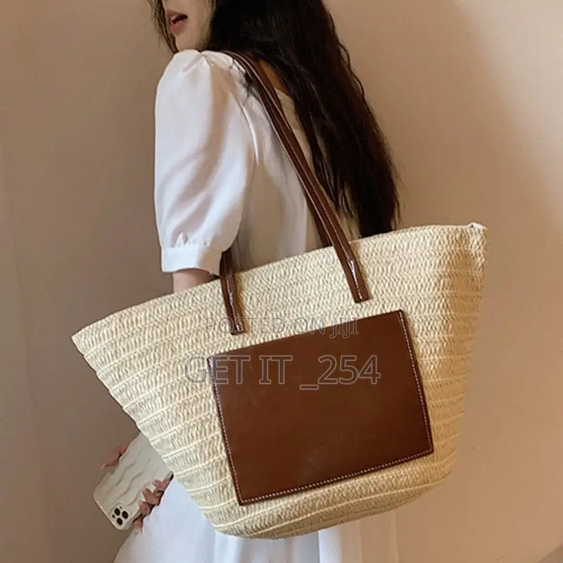 Camilla Straw Woven Beach Bag