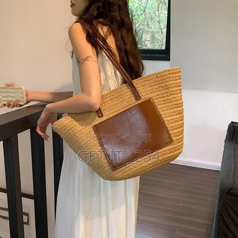 Camilla Straw Woven Beach Bag