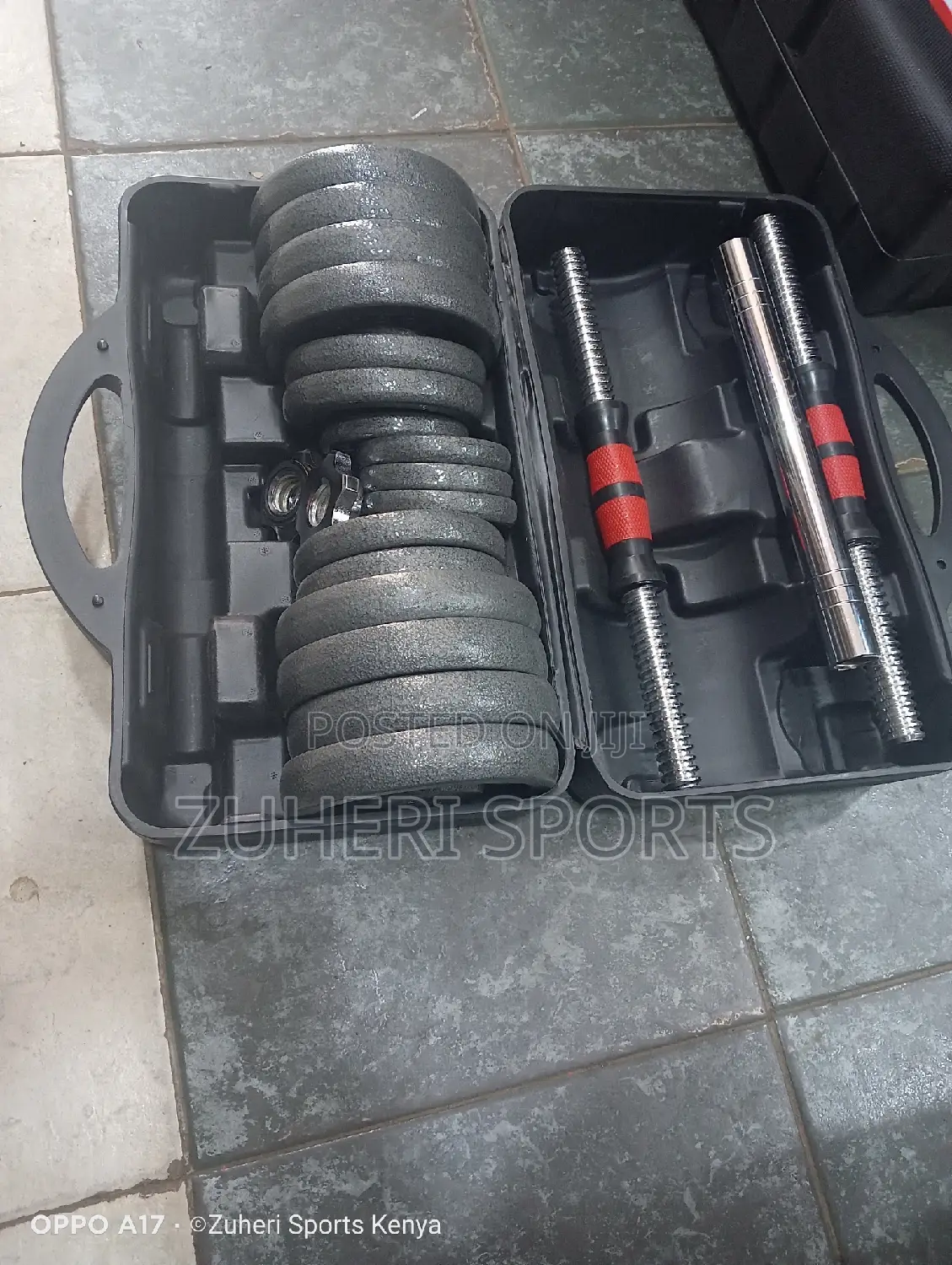 30kg Adjustable Dumbbell Barbell Set, 15kg on Each Dumbbell