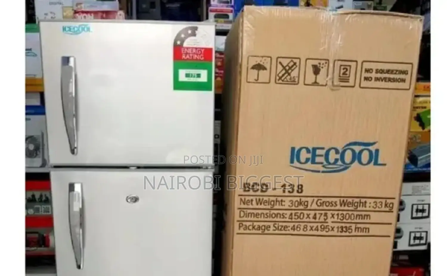 Icecool 138litres Double Door Refrigerator