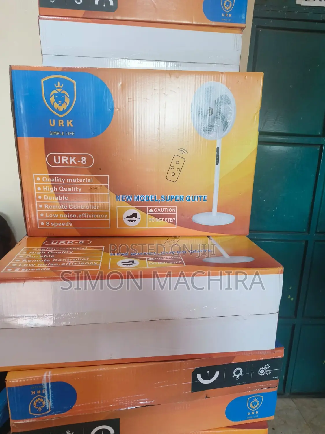 Remote Controlled URK 16" Modern Standing Quiet Fan