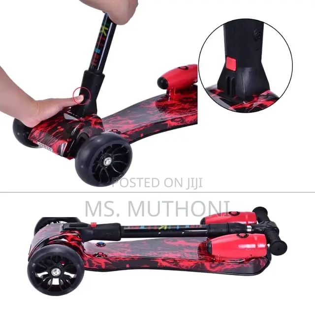 3 Wheel Kick Scooter for Kids With LED Spraying Jet Bluetoot