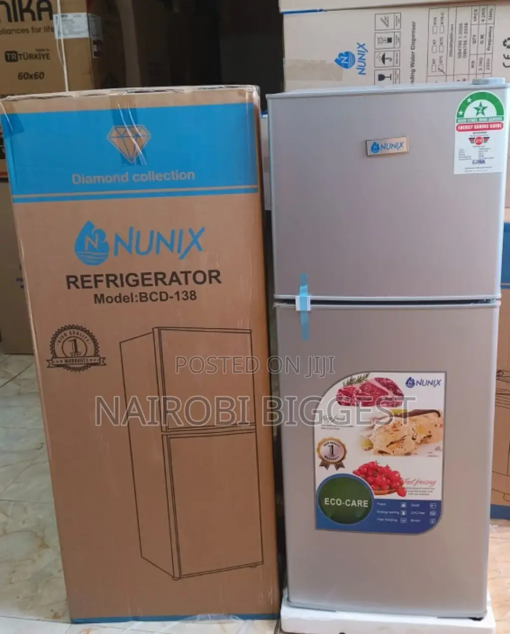Nunix 138litres Double Door Fridge Nunix