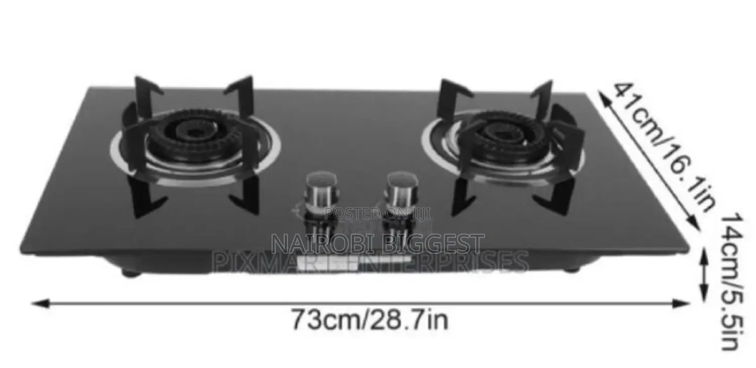 Amaze Two Burner  Inbuilt Glass Cooker