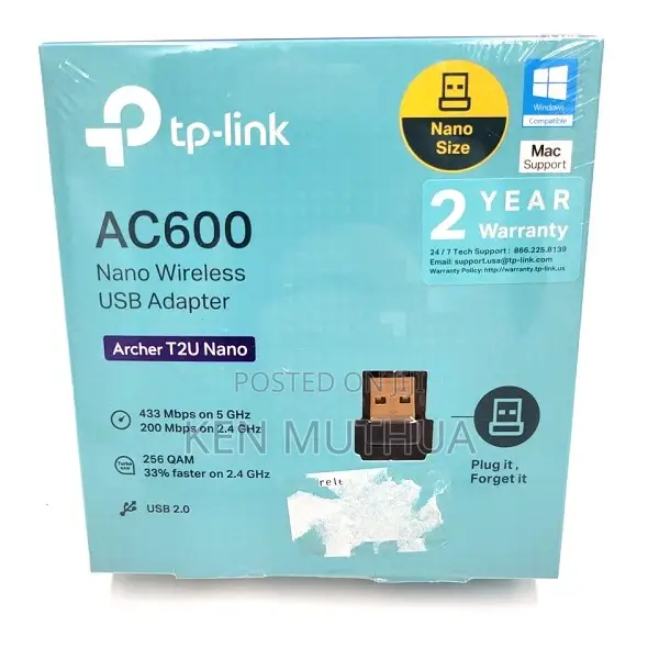 NEW TP-LINK Archer T2U Nano AC600 Wireless USB Adapter Dual